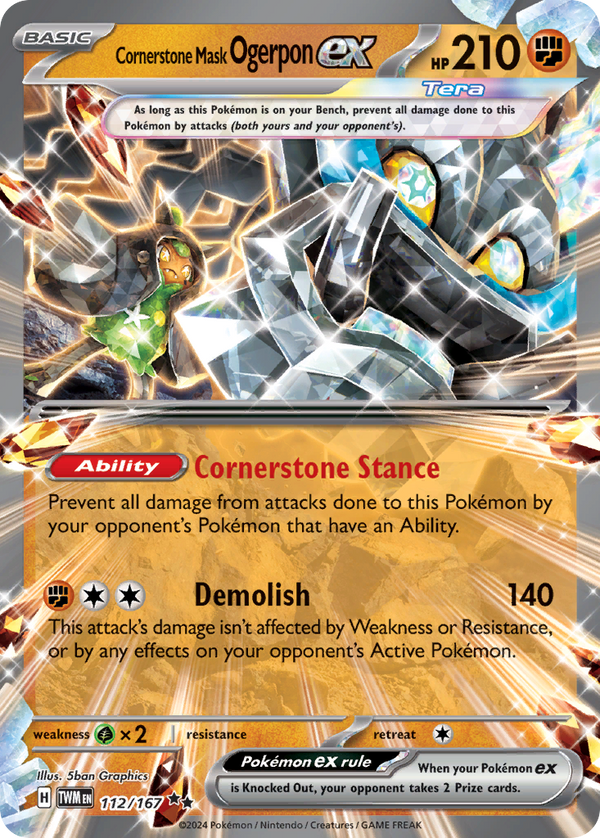 Cornerstone Mask Ogerpon EX - Twilight Masquerade SET-112