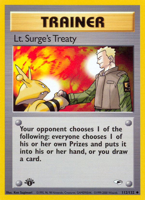 Lt. Surge's Treaty - Gym Heroes SET-112