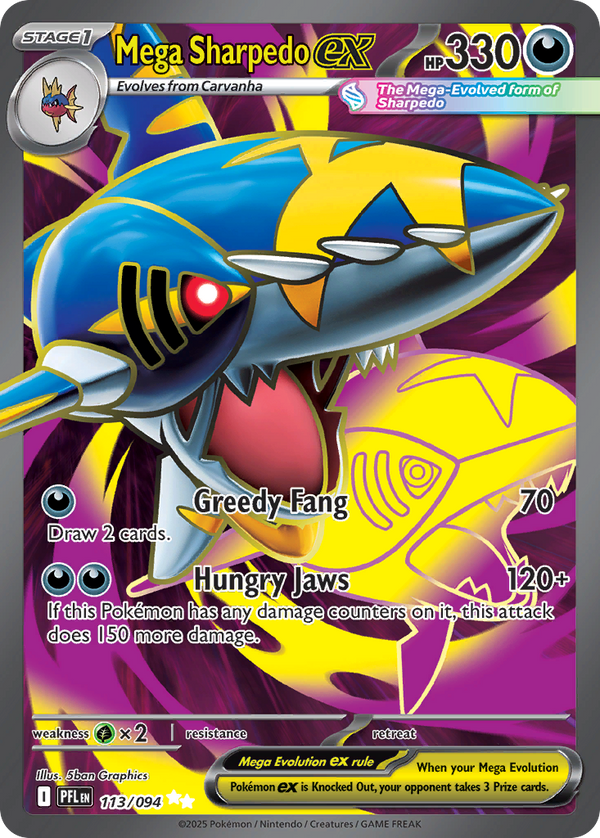 Mega Sharpedo ex - Phantasmal Flames SET-113