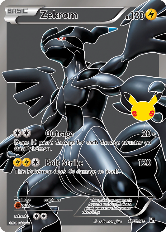 Zekrom (Celebrations: Classic Collection SET) (Pokémon) (Basic) (Lightning) (HP: 130) (Classic Collection) (PKM Celebrations: Classic Collection SET-4)