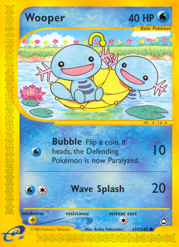 Wooper (Aquapolis SET) (Pokémon) (Basic) (Water) (HP: 40) (Common) (PKM Aquapolis SET-21)