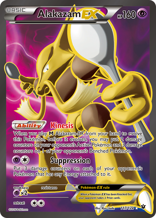 AlakazamEX (Fates Collide SET) (Pokémon) (Basic, EX) (Psychic) (HP: 160) (Rare Ultra) (PKM Fates Collide SET-23)