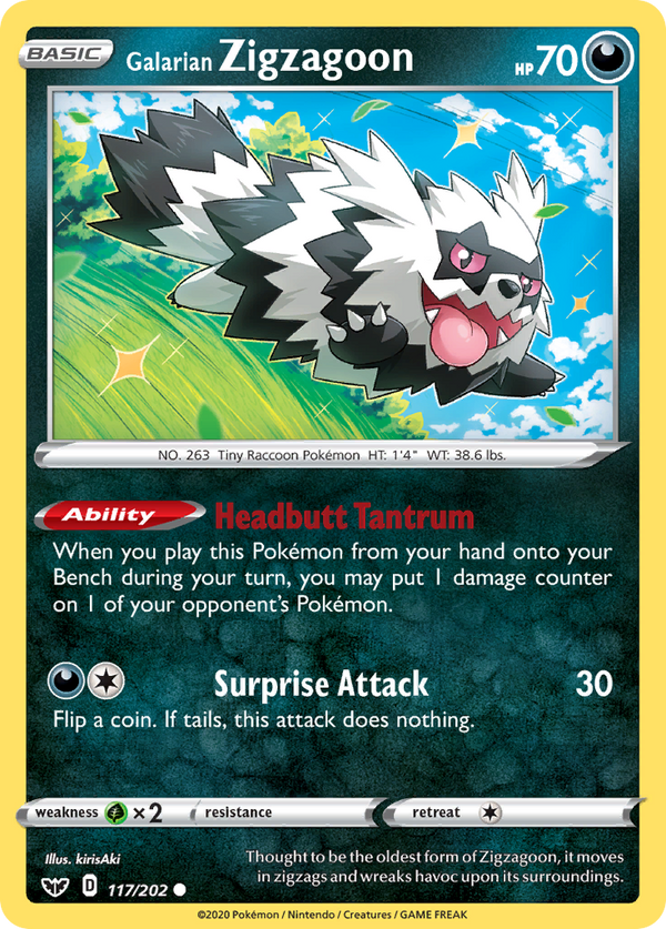Galarian Zigzagoon - Sword & Shield SET-117
