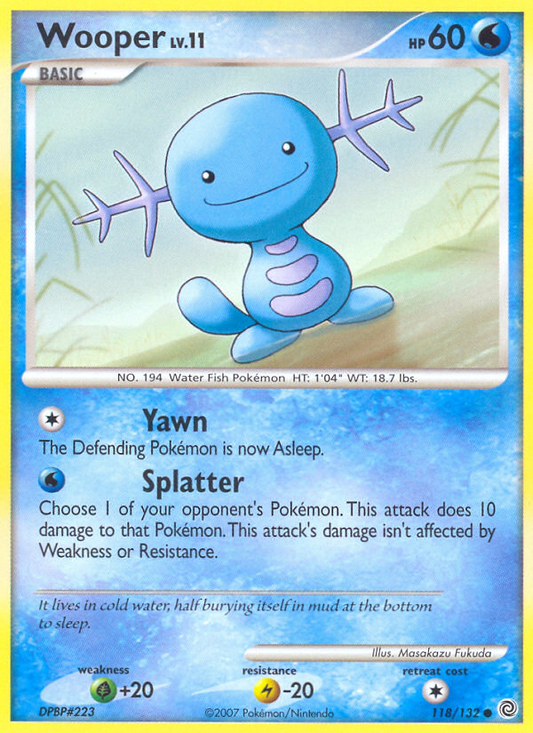 Wooper (Secret Wonders SET) (Pokémon) (Basic) (Water) (HP: 60) (Common) (PKM Secret Wonders SET-22)