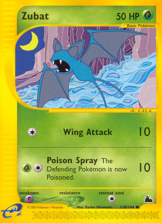 Zubat (Skyridge SET) (Pokémon) (Basic) (Grass) (HP: 50) (Common) (PKM Skyridge SET-22)