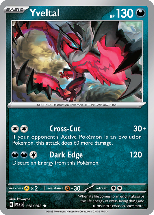 Yveltal (Paradox Rift SET) (Pokémon) (Basic) (Darkness) (HP: 130) (Rare) (PKM Paradox Rift SET-22)