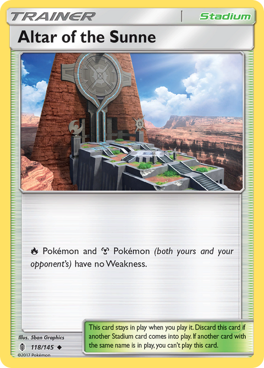 Altar of the Sunne (Guardians Rising SET) (Trainer) (Stadium) (Uncommon) (PKM Guardians Rising SET-22)