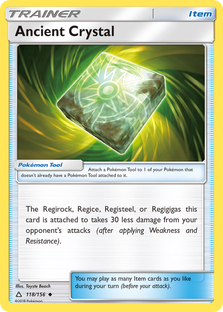 Ancient Crystal (Ultra Prism SET) (Trainer) (Pokémon Tool) (Uncommon) (PKM Ultra Prism SET-22)