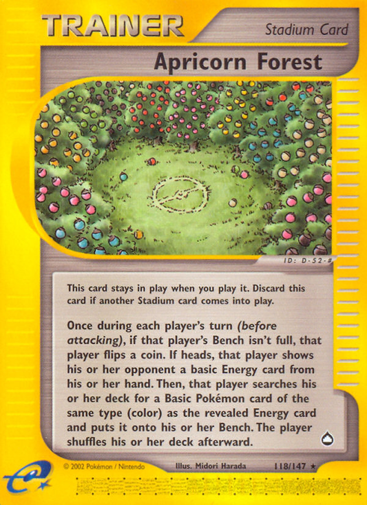Apricorn Forest (Aquapolis SET) (Trainer) (Stadium) (Rare) (PKM Aquapolis SET-22)
