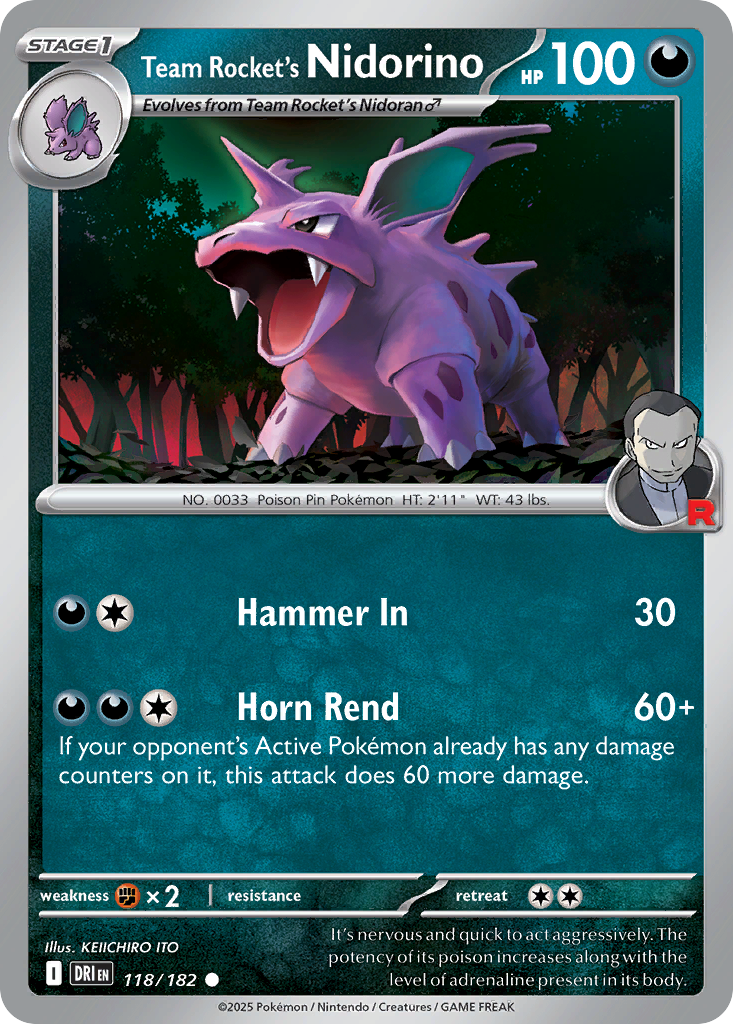 Team Rocket's Nidorino - Destined Rivals SET-118