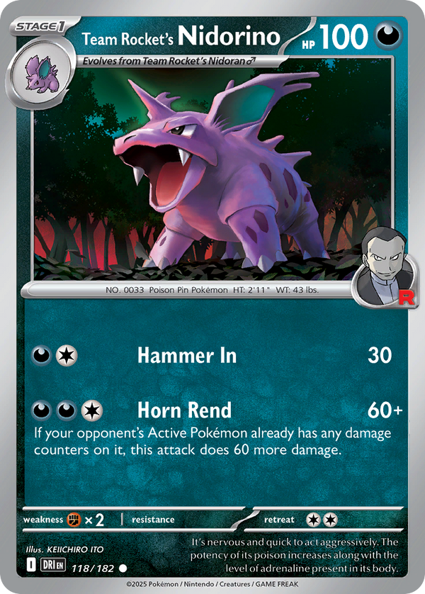 Team Rocket's Nidorino - Destined Rivals SET-118