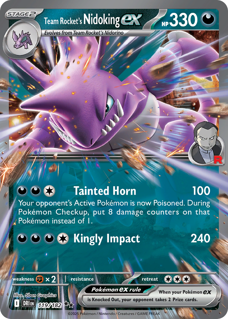 Team Rocket's Nidoking EX - Destined Rivals SET-119