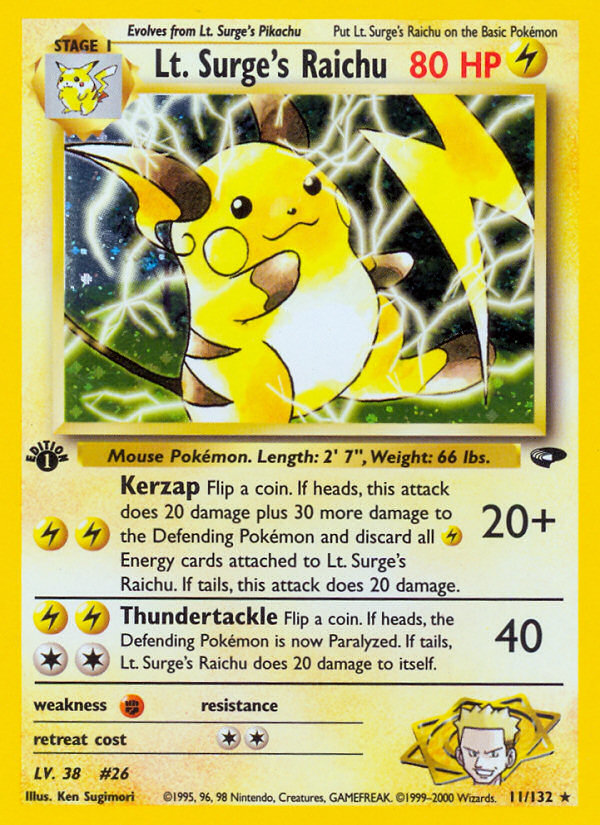 Lt. Surge's Raichu - Gym Challenge SET-11