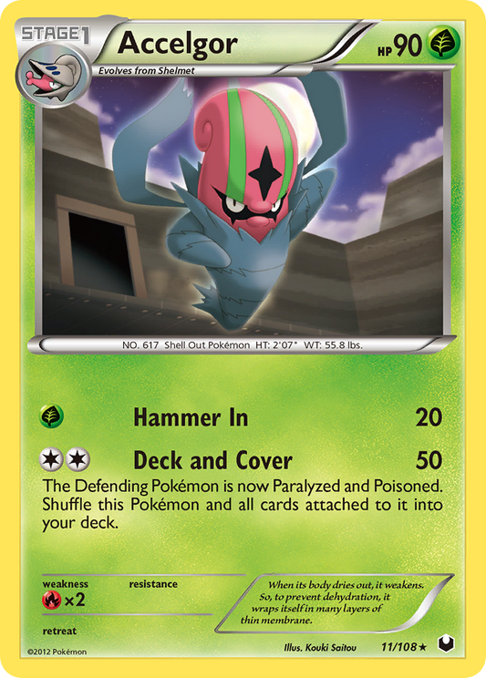 Accelgor (Dark Explorers SET) (Pokémon) (Stage 1) (Grass) (HP: 90) (Rare) (PKM Dark Explorers SET-13)