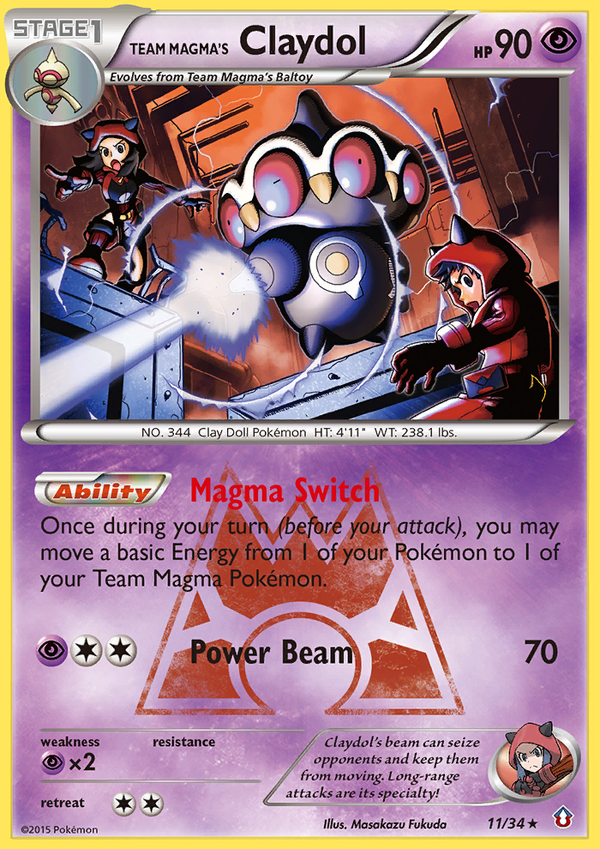 Team Magma's Claydol - Double Crisis SET-11