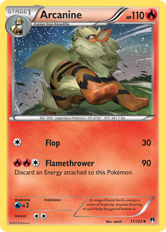 Arcanine (BREAKpoint SET) (Pokémon) (Stage 1) (Fire) (HP: 110) (Uncommon) (PKM BREAKpoint SET-14)