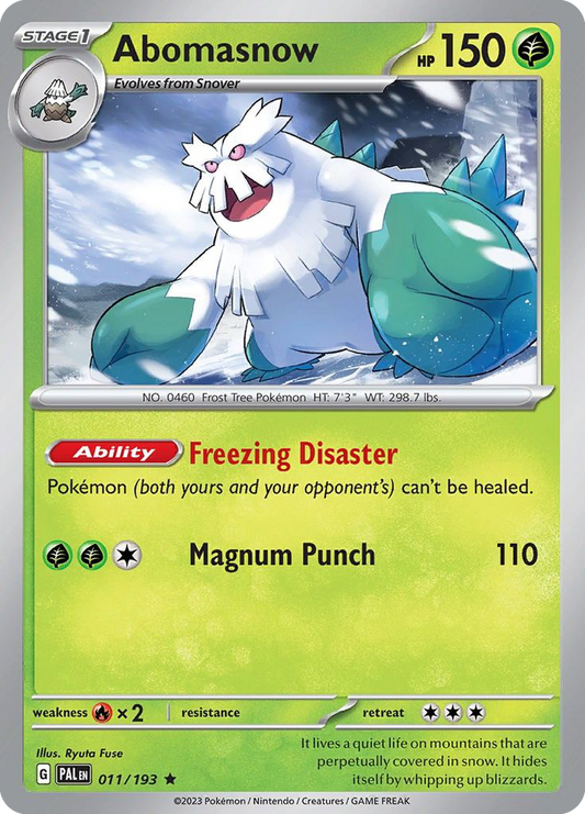 Abomasnow (Paldea Evolved SET) (Pokémon) (Stage 1) (Grass) (HP: 150) (Rare) (PKM Paldea Evolved SET-13)