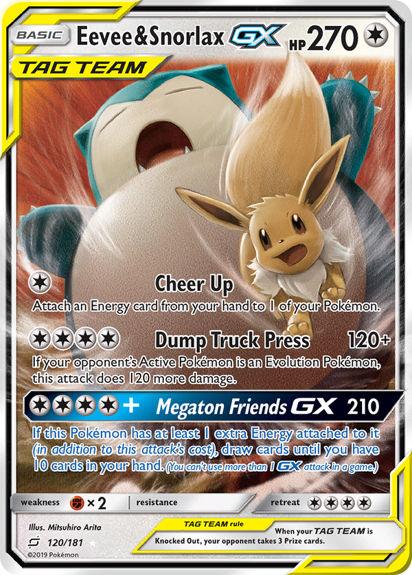 Eevee & Snorlax-GX - Team Up SET-120