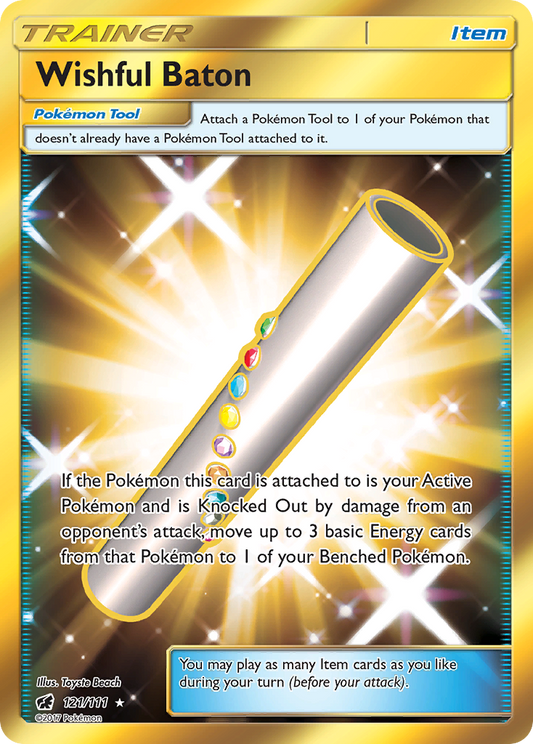 Wishful Baton (Crimson Invasion SET) (Trainer) (Pokémon Tool) (Rare Secret) (PKM Crimson Invasion SET-26)