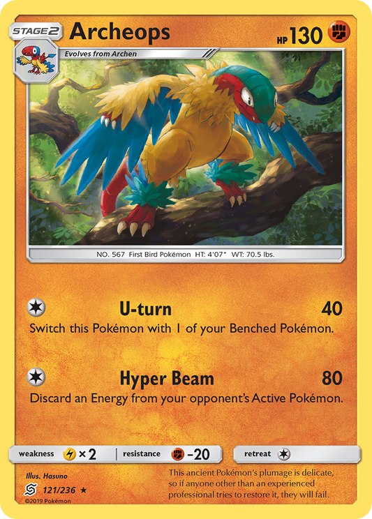Archeops (Unified Minds SET) (Pokémon) (Stage 2) (Fighting) (HP: 130) (Rare) (PKM Unified Minds SET-26)