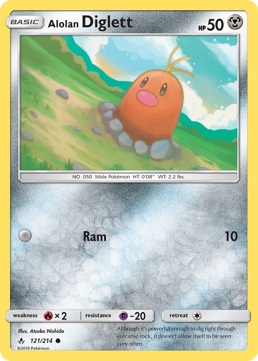 Alolan Diglett (Unbroken Bonds SET) (Pokémon) (Basic) (Metal) (HP: 50) (Common) (PKM Unbroken Bonds SET-26)