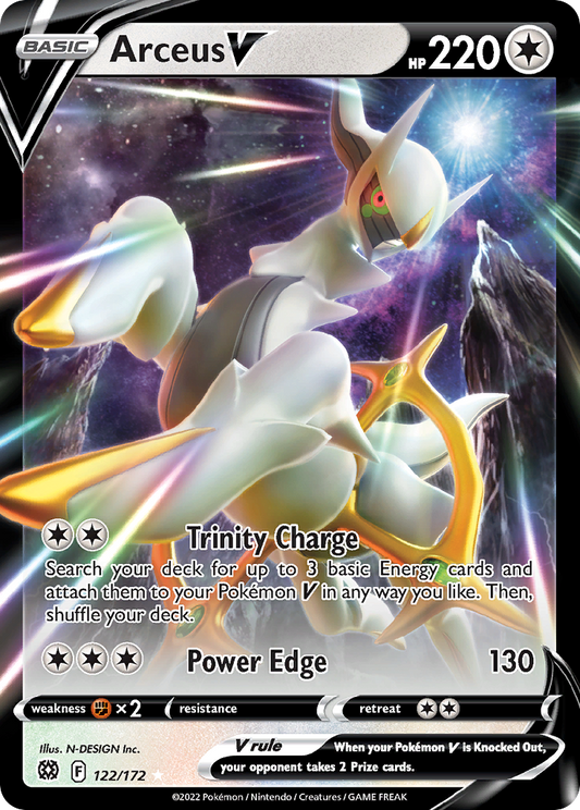 Arceus V (Brilliant Stars SET) (Pokémon) (Basic, V) (Colorless) (HP: 220) (Rare Holo V) (PKM Brilliant Stars SET-27)