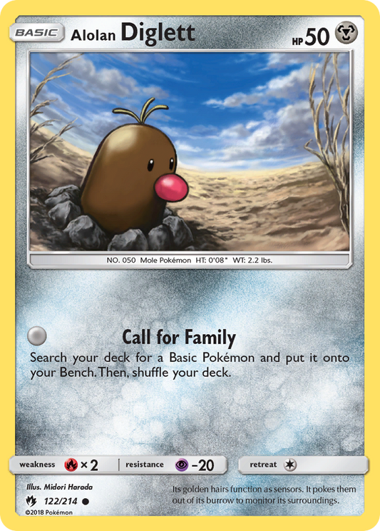 Alolan Diglett (Lost Thunder SET) (Pokémon) (Basic) (Metal) (HP: 50) (Common) (PKM Lost Thunder SET-27)