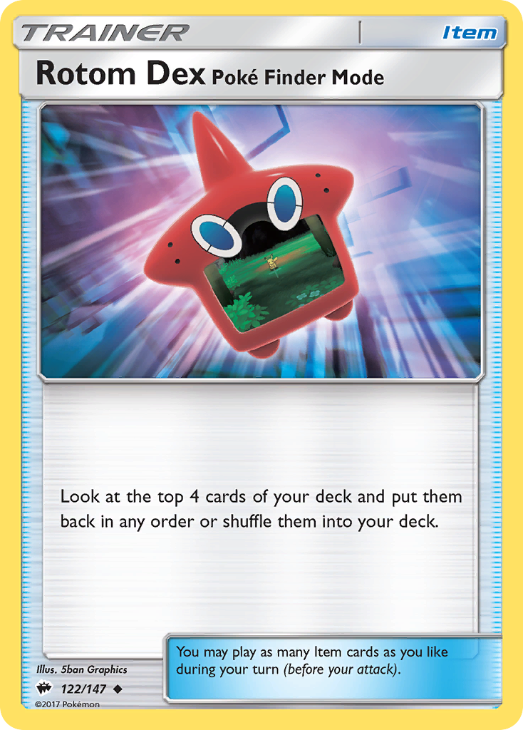 Rotom Dex Poke Finder Mode - Burning Shadows SET-122