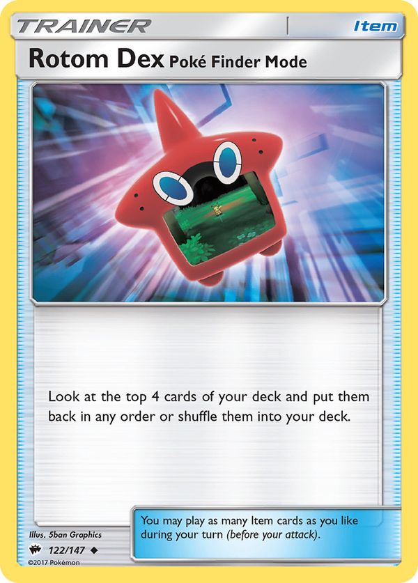 Rotom Dex Poke Finder Mode - Burning Shadows SET-122