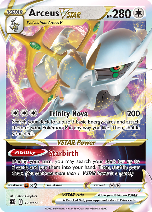 Arceus VSTAR (Brilliant Stars SET) (Pokémon) (VSTAR) (Colorless) (HP: 280) (Rare Holo VSTAR) (PKM Brilliant Stars SET-28)