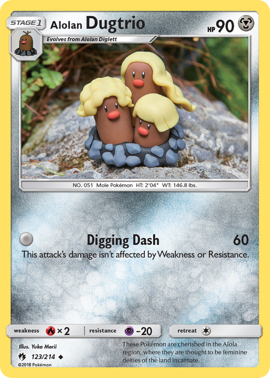 Alolan Dugtrio (Lost Thunder SET) (Pokémon) (Stage 1) (Metal) (HP: 90) (Uncommon) (PKM Lost Thunder SET-28)
