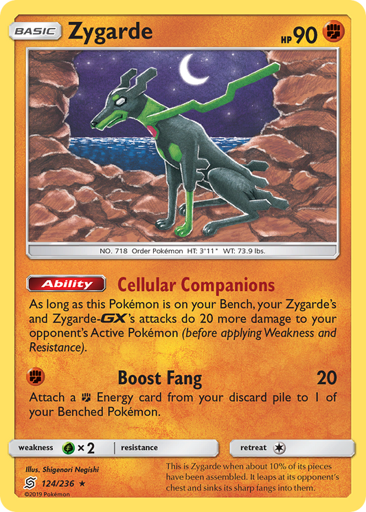 Zygarde (Unified Minds SET) (Pokémon) (Basic) (Fighting) (HP: 90) (Rare) (PKM Unified Minds SET-29)
