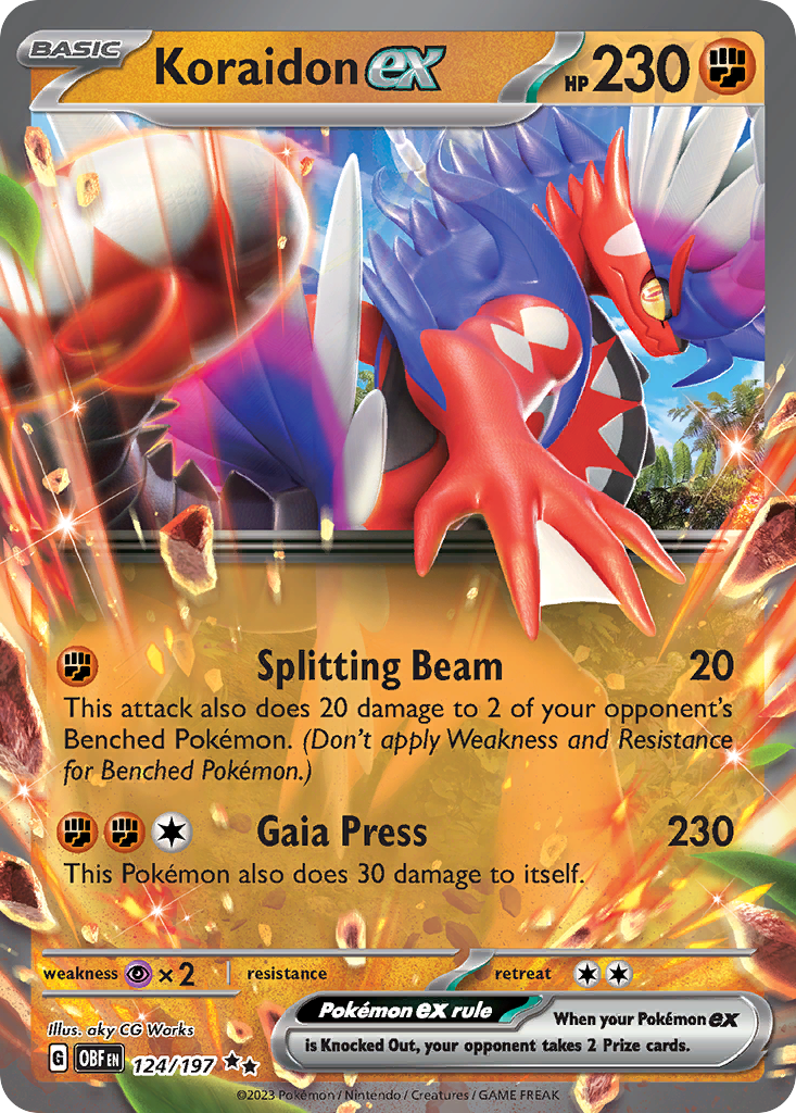 Koraidon EX - Obsidian Flames SET-124