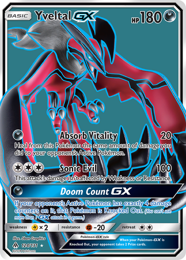 YveltalGX (Forbidden Light SET) (Pokémon) (Basic, GX) (Darkness) (HP: 180) (Rare Ultra) (PKM Forbidden Light SET-32)
