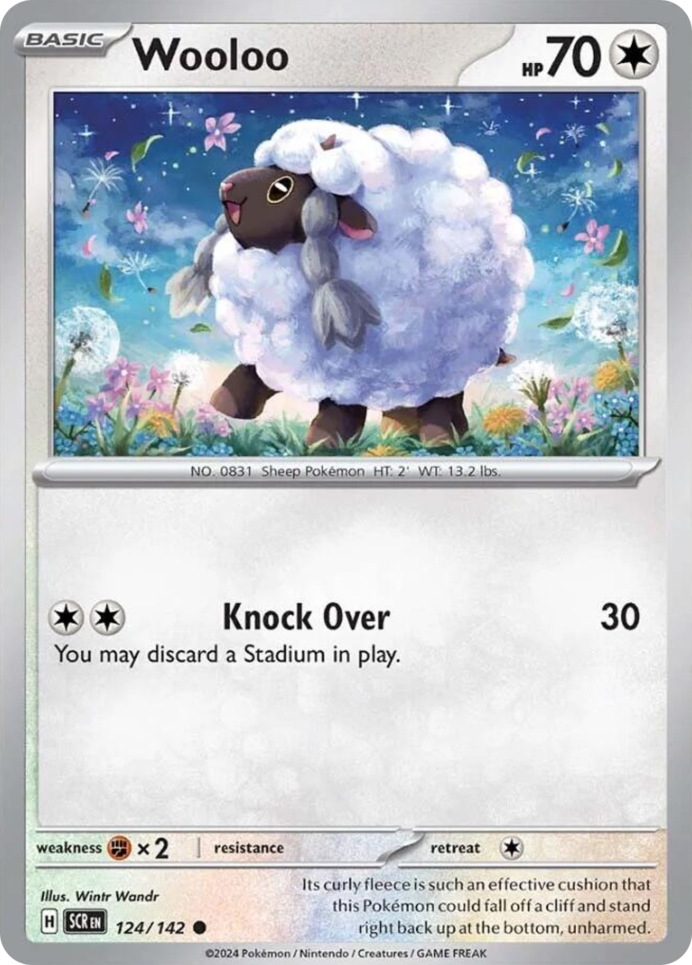 Wooloo (Stellar Crown SET) (Pokémon) (Basic) (Colorless) (HP: 70) (Common) (PKM Stellar Crown SET-29)