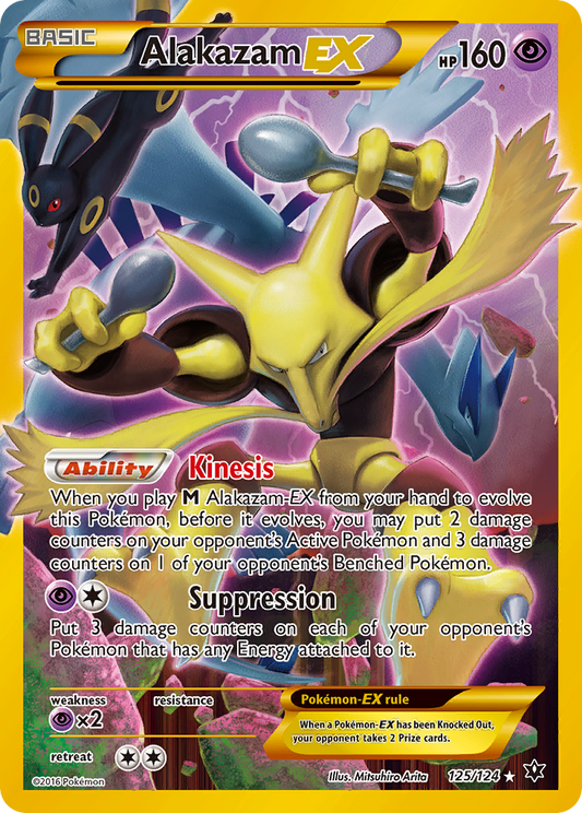 AlakazamEX (Fates Collide SET) (Pokémon) (Basic, EX) (Psychic) (HP: 160) (Rare Secret) (PKM Fates Collide SET-32)