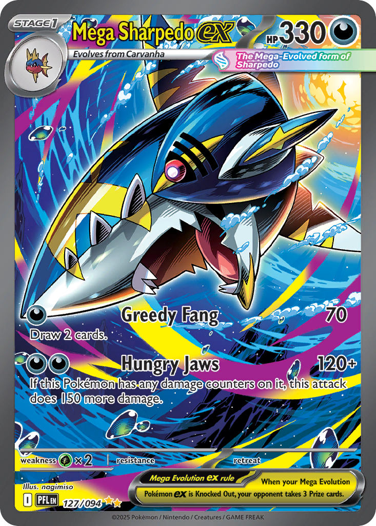 Mega Sharpedo ex - Phantasmal Flames SET-127