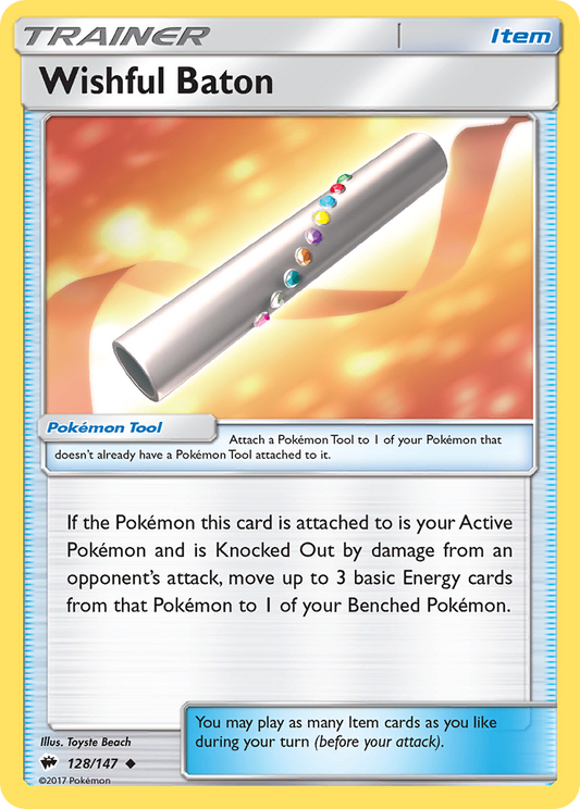 Wishful Baton (Burning Shadows SET) (Trainer) (Pokémon Tool) (Uncommon) (PKM Burning Shadows SET-37)