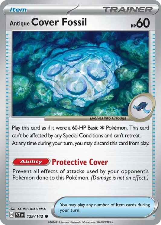 Antique Cover Fossil (Stellar Crown SET) (Trainer) (Item) (HP: 60) (Common) (PKM Stellar Crown SET-34)