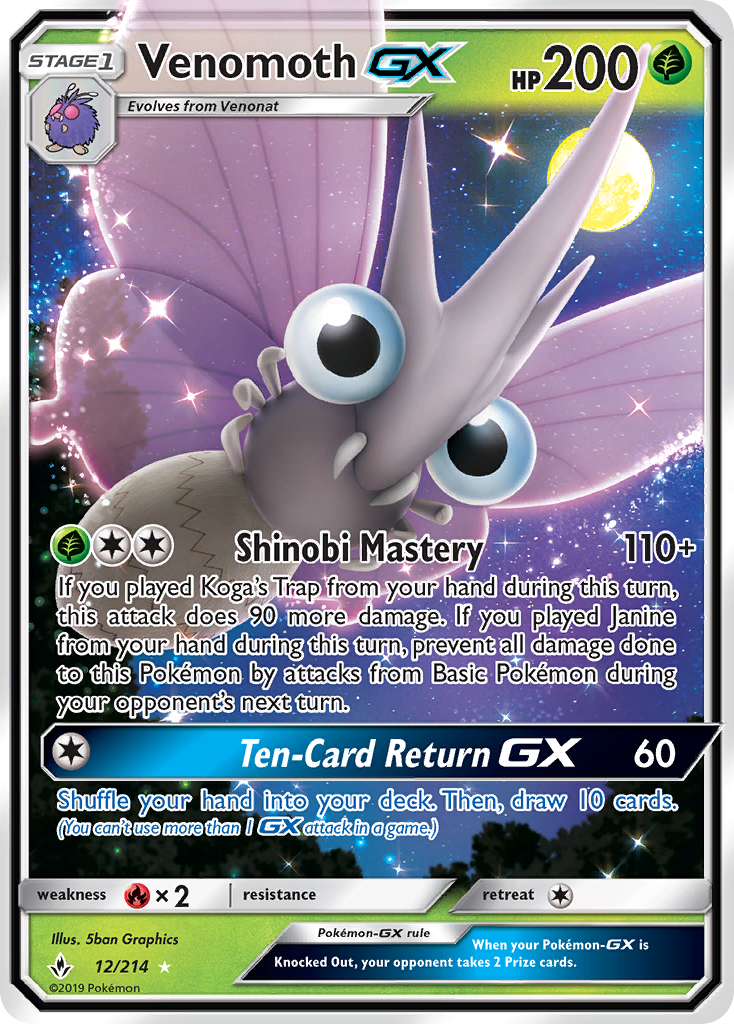 Venomoth-GX - Unbroken Bonds SET-12
