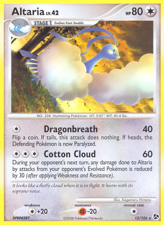 Altaria (Great Encounters SET) (Pokémon) (Stage 1) (Colorless) (HP: 80) (Rare) (PKM Great Encounters SET-11)