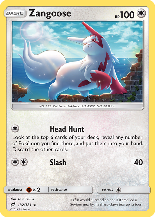Zangoose (Team Up SET) (Pokémon) (Basic) (Colorless) (HP: 100) (Rare Holo) (PKM Team Up SET-38)