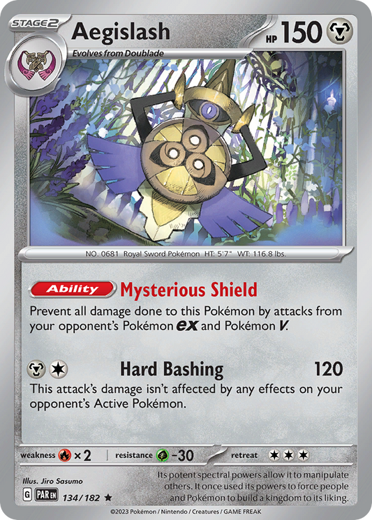 Aegislash (Paradox Rift SET) (Pokémon) (Stage 2) (Metal) (HP: 150) (Rare) (PKM Paradox Rift SET-40)