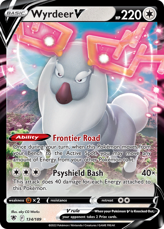 Wyrdeer V (Astral Radiance SET) (Pokémon) (Basic, V) (Colorless) (HP: 220) (Rare Holo V) (PKM Astral Radiance SET-40)