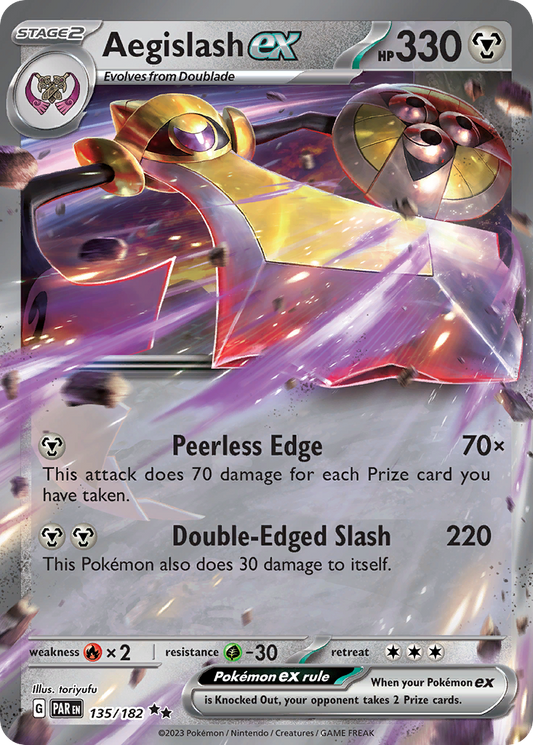 Aegislash ex (Paradox Rift SET) (Pokémon) (Stage 2, ex) (Metal) (HP: 330) (Double Rare) (PKM Paradox Rift SET-41)