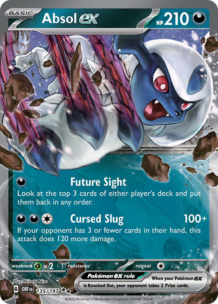 Absol ex (Obsidian Flames SET) (Pokémon) (Basic, ex) (Darkness) (HP: 210) (Double Rare) (PKM Obsidian Flames SET-41)