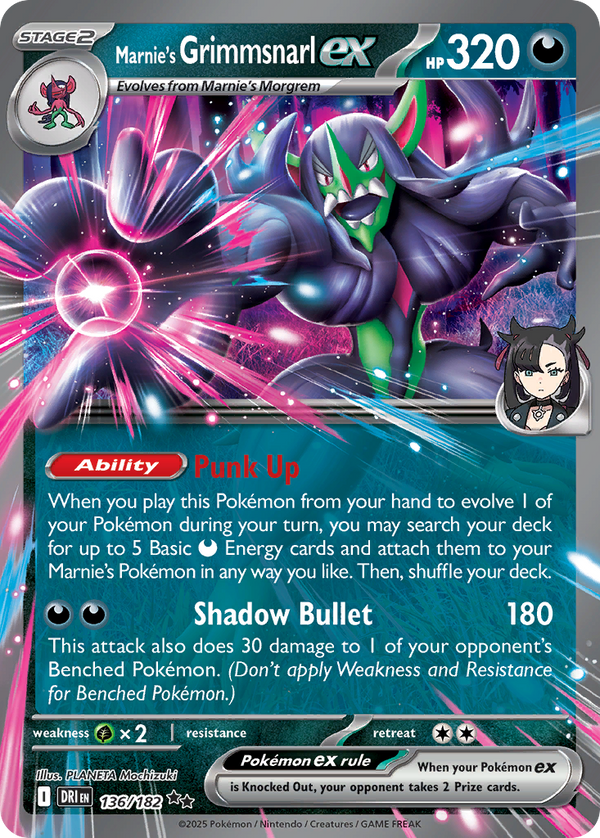 Marnie's Grimmsnarl EX - Destined Rivals SET-136