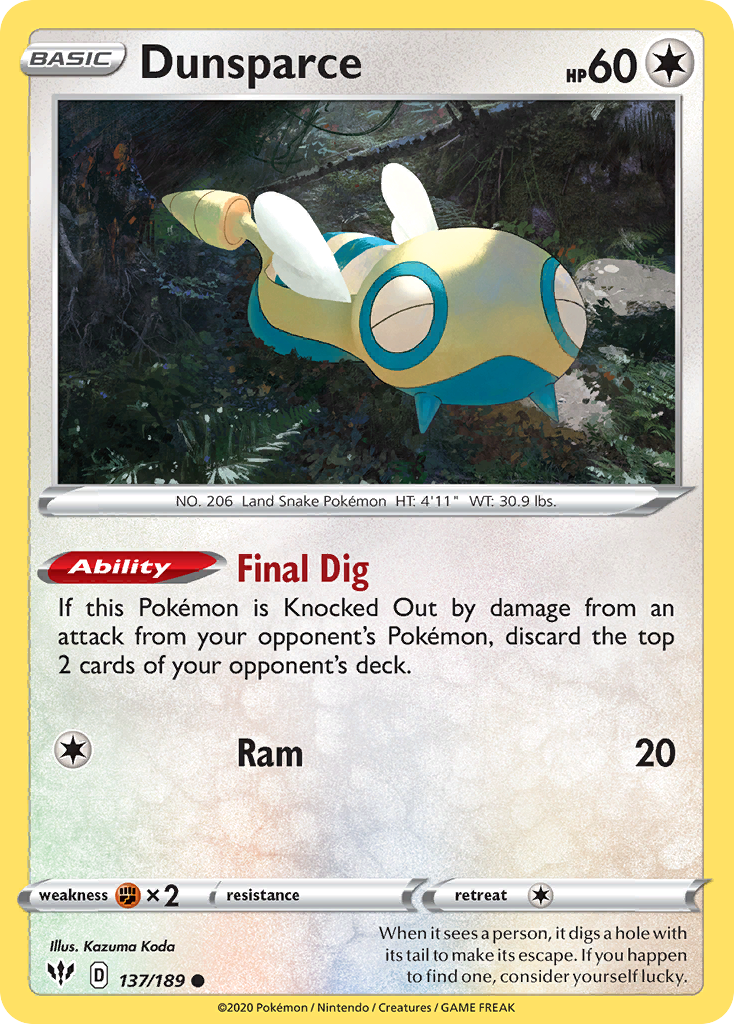 Dunsparce - Darkness Ablaze SET-137