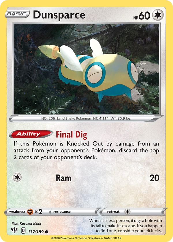 Dunsparce - Darkness Ablaze SET-137