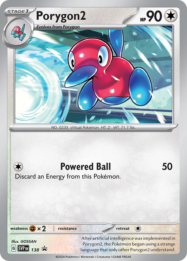Porygon2 - Scarlet & Violet Black Star Promos SET-138